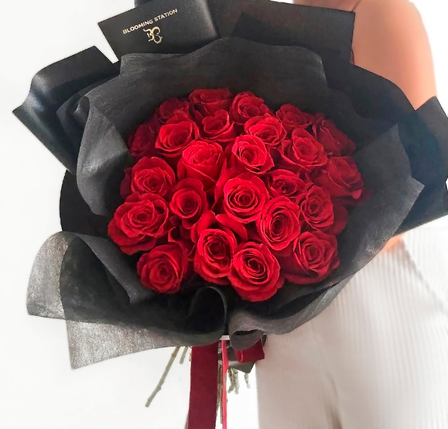 24 red roses bouquet