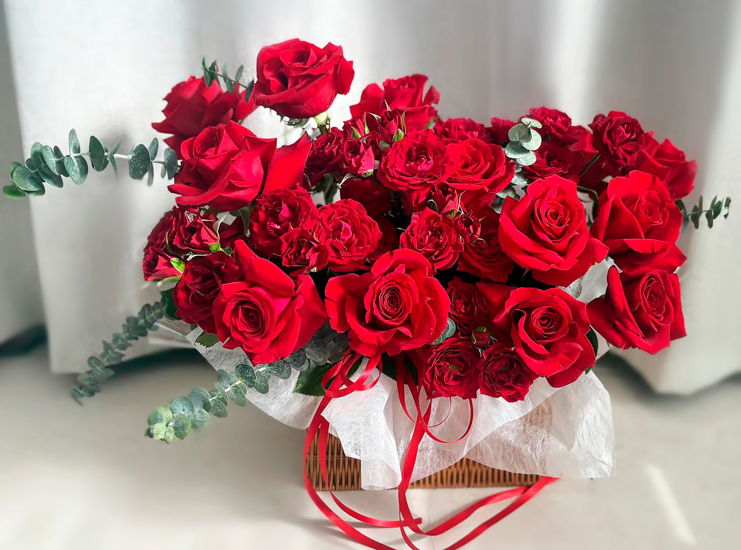 Passion in Bloom – Red Roses Arrangement