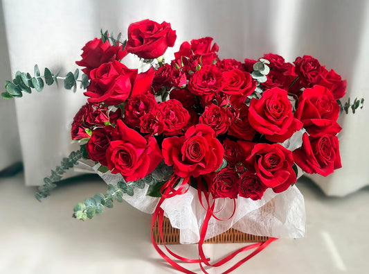 Passion in Bloom – Red Roses Arrangement